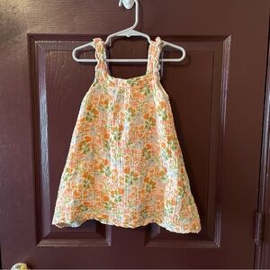 Toddler Girls Floral Sundress with Ruffled Straps 4T
